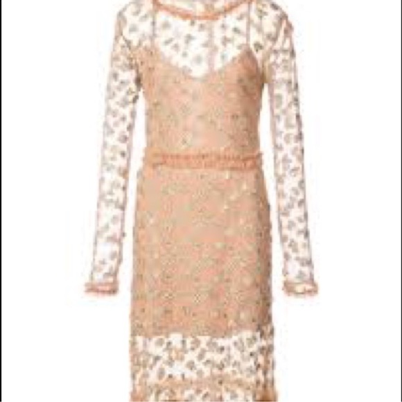 For love and lemons golden butterfly dress worn 1x - Picture 1 of 3